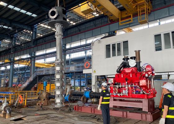 Bomba de turbina vertical acionada por motor diesel