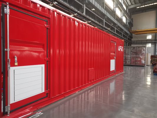 1500 GPM Montura de bomba de incêndio de caixa horizontal dividida 1E1D1J NFPA 20 Sala de bomba em contêiner