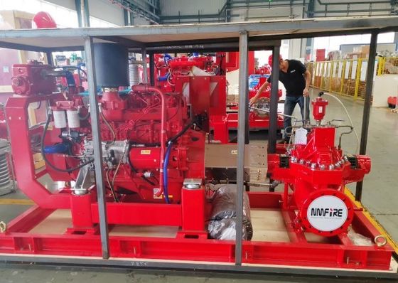 Bomba de caixa dividida de estágio único UL & FM homologada 1000 gpm Fluxo nominal com 115m cabeça nominal