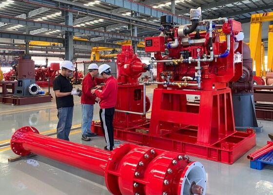 UL/FM 300GPM 1480/1760RPM 2-12 Fase Turbina Vertical bomba de incêndio NFPA20 Certificado